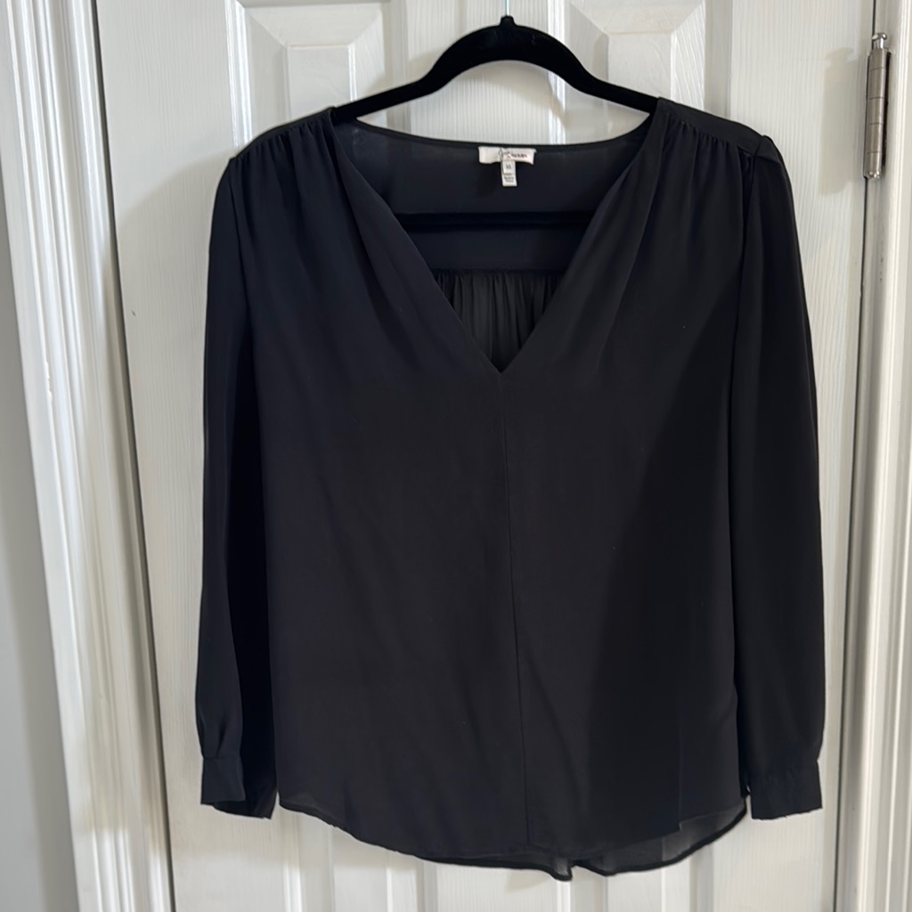 Joie Black 3/4 Sleeve Relaxed Blouse